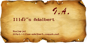 Illés Adalbert névjegykártya